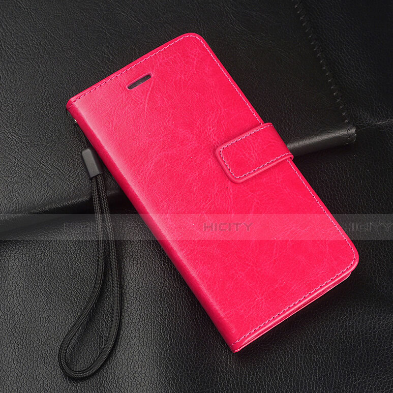 Funda de Cuero Cartera con Soporte Carcasa L04 para Oppo Reno2 Rosa Roja