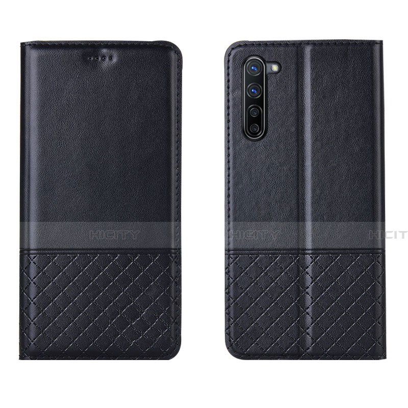 Funda de Cuero Cartera con Soporte Carcasa L04 para Oppo Reno3 Negro