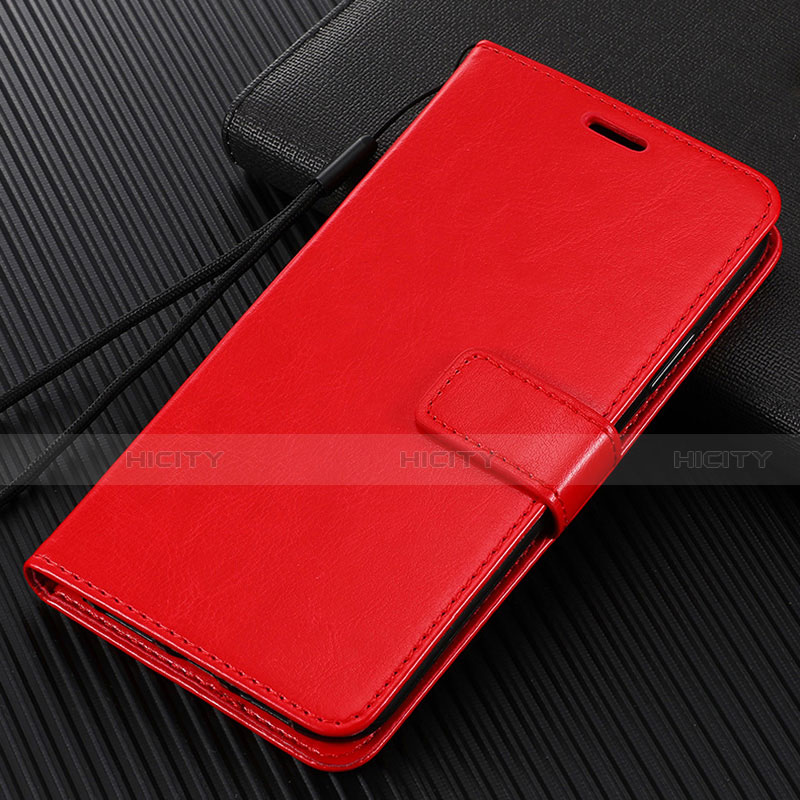 Funda de Cuero Cartera con Soporte Carcasa L04 para Oppo Reno4 Z 5G Rojo