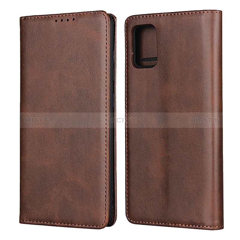 Funda de Cuero Cartera con Soporte Carcasa L04 para Samsung Galaxy M40S Marron