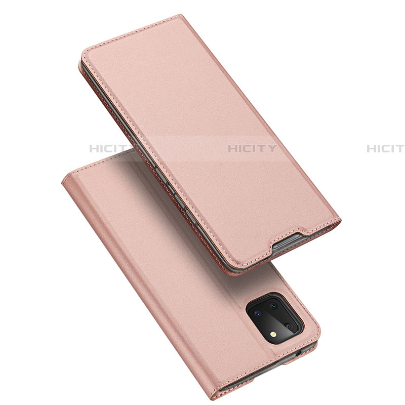 Funda de Cuero Cartera con Soporte Carcasa L04 para Samsung Galaxy M60s Oro Rosa