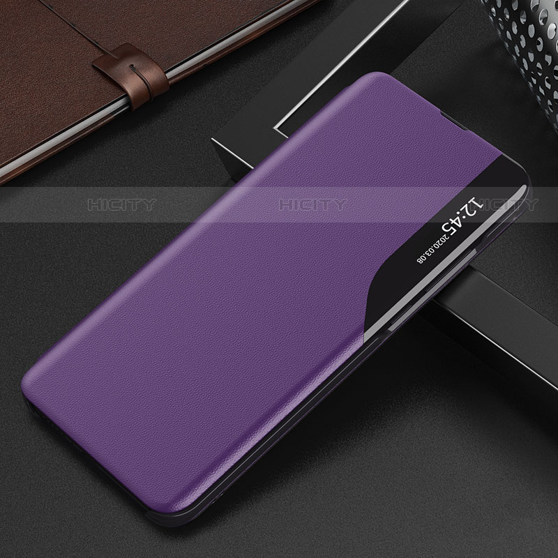 Funda de Cuero Cartera con Soporte Carcasa L04 para Samsung Galaxy S21 5G Morado