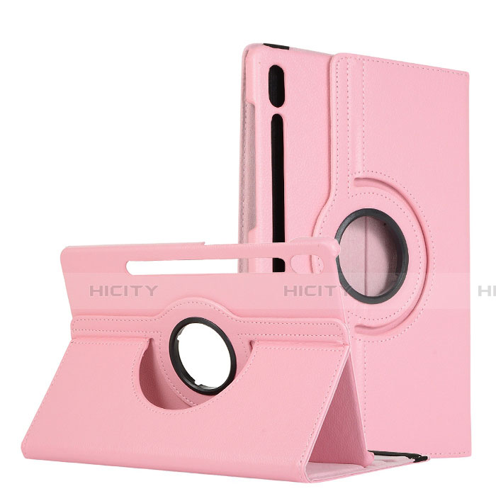 Funda de Cuero Cartera con Soporte Carcasa L04 para Samsung Galaxy Tab S6 10.5 SM-T860 Rosa