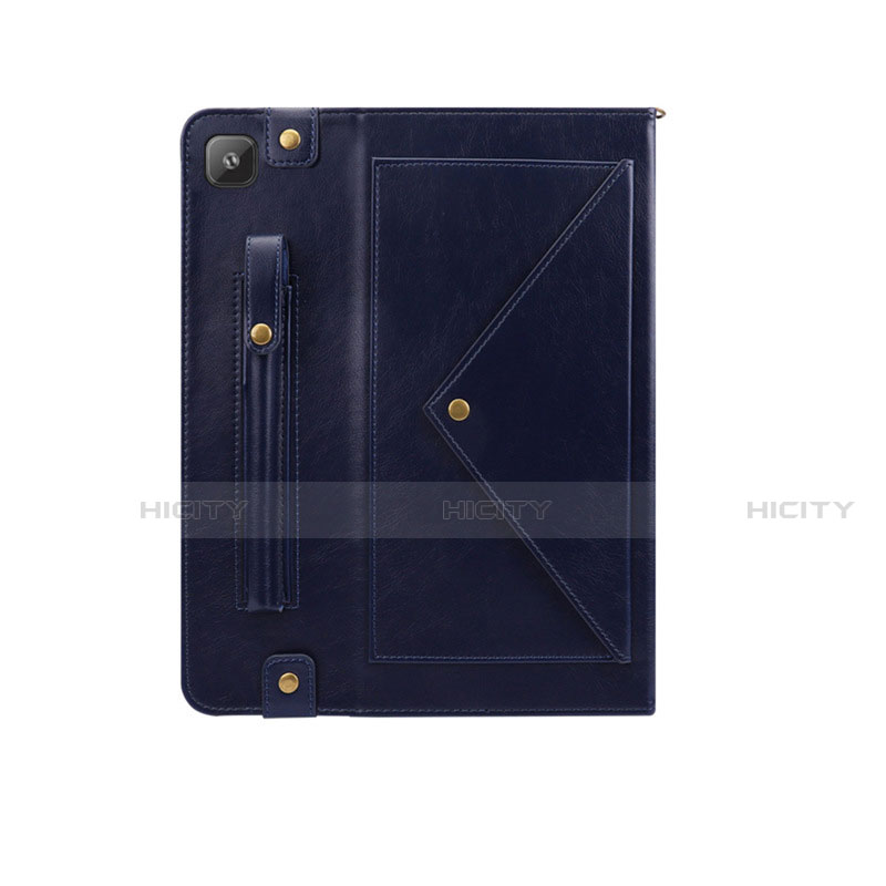 Funda de Cuero Cartera con Soporte Carcasa L04 para Samsung Galaxy Tab S6 Lite 4G 10.4 SM-P615 Azul