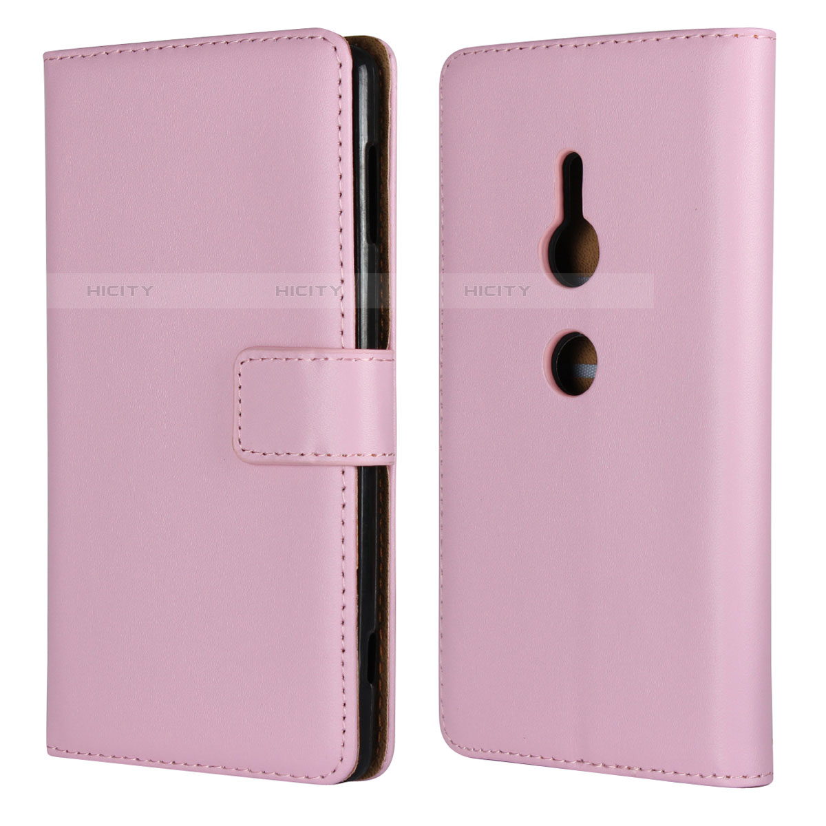 Funda de Cuero Cartera con Soporte Carcasa L04 para Sony Xperia XZ2 Rosa