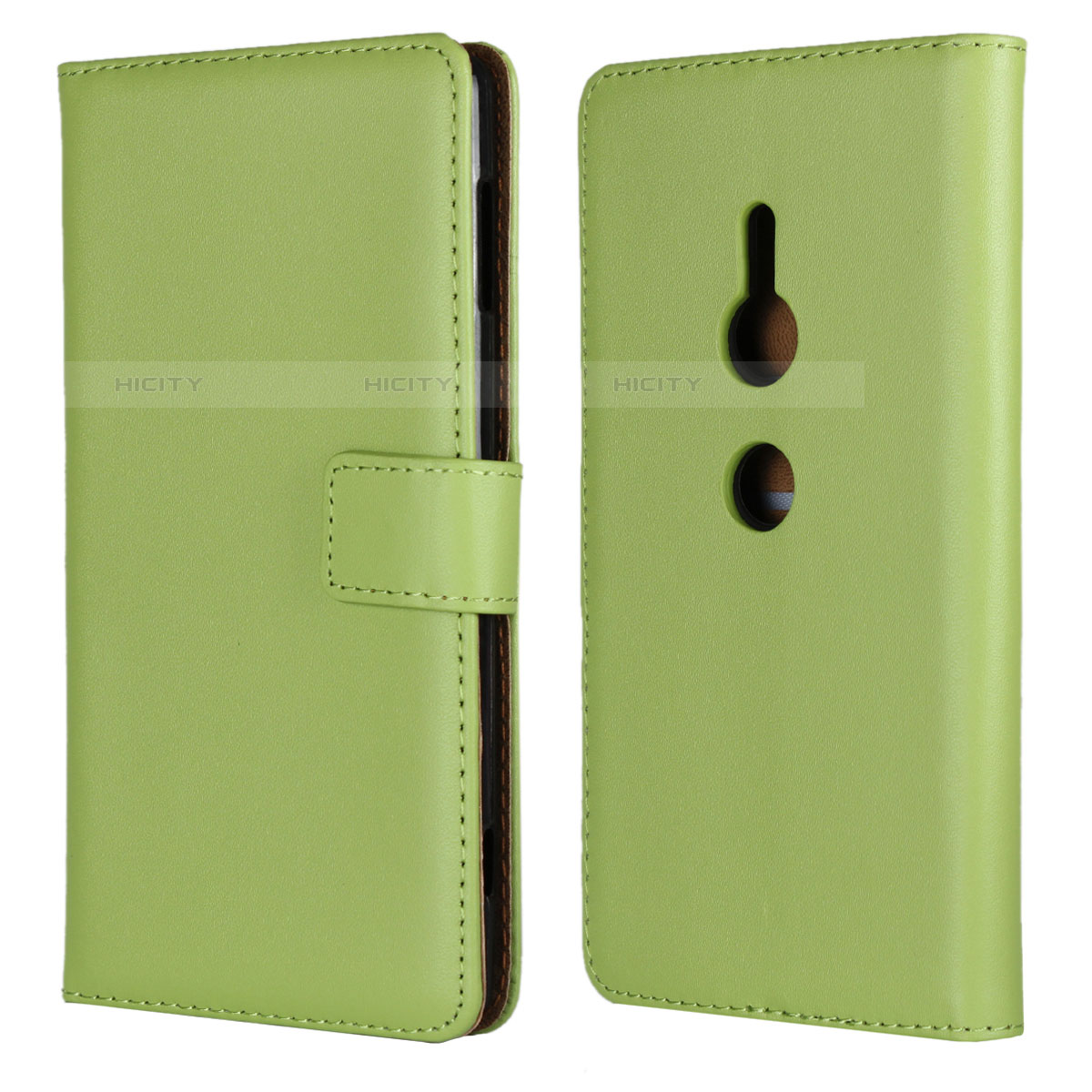 Funda de Cuero Cartera con Soporte Carcasa L04 para Sony Xperia XZ2 Verde