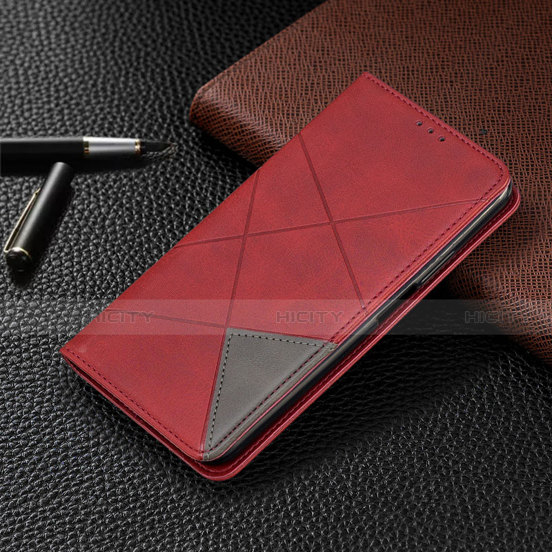 Funda de Cuero Cartera con Soporte Carcasa L04 para Vivo V20 Pro 5G Rojo