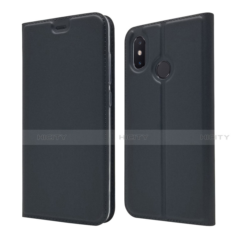 Funda de Cuero Cartera con Soporte Carcasa L04 para Xiaomi Mi 8 Negro