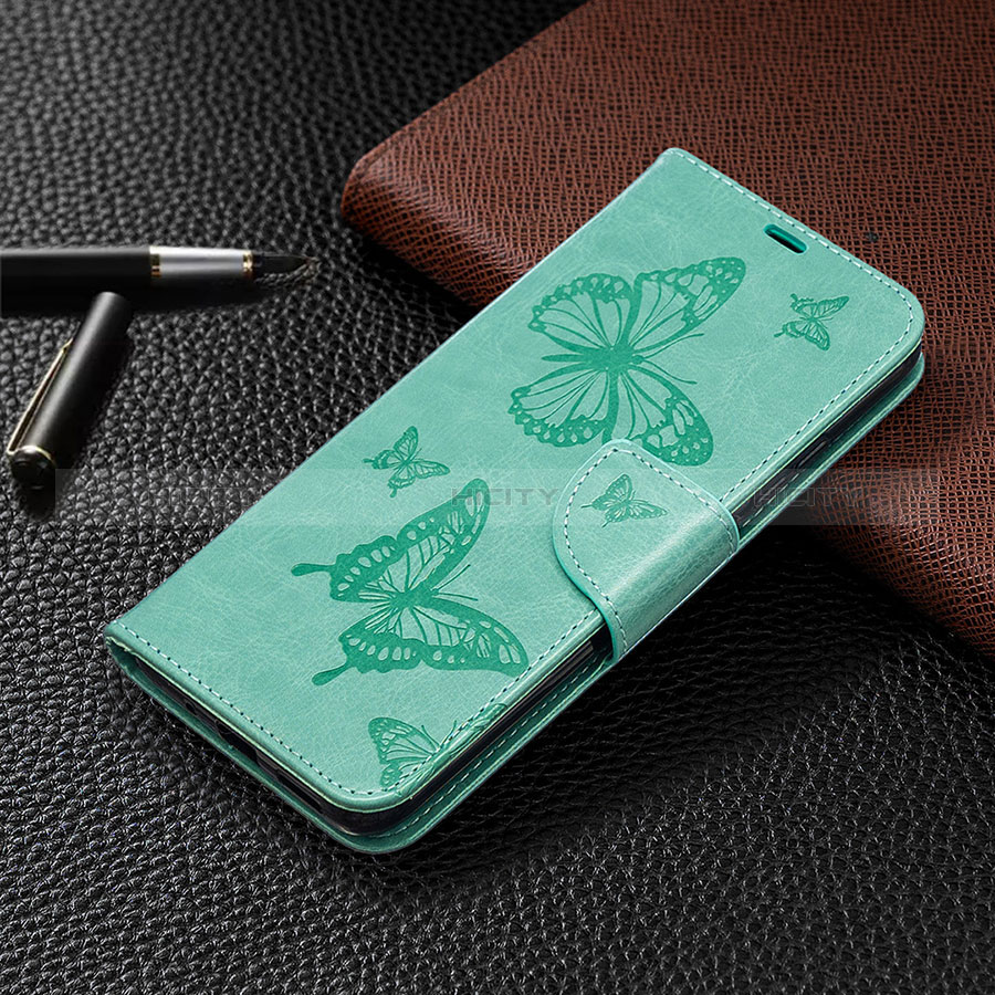 Funda de Cuero Cartera con Soporte Carcasa L04 para Xiaomi POCO C3 Menta Verde