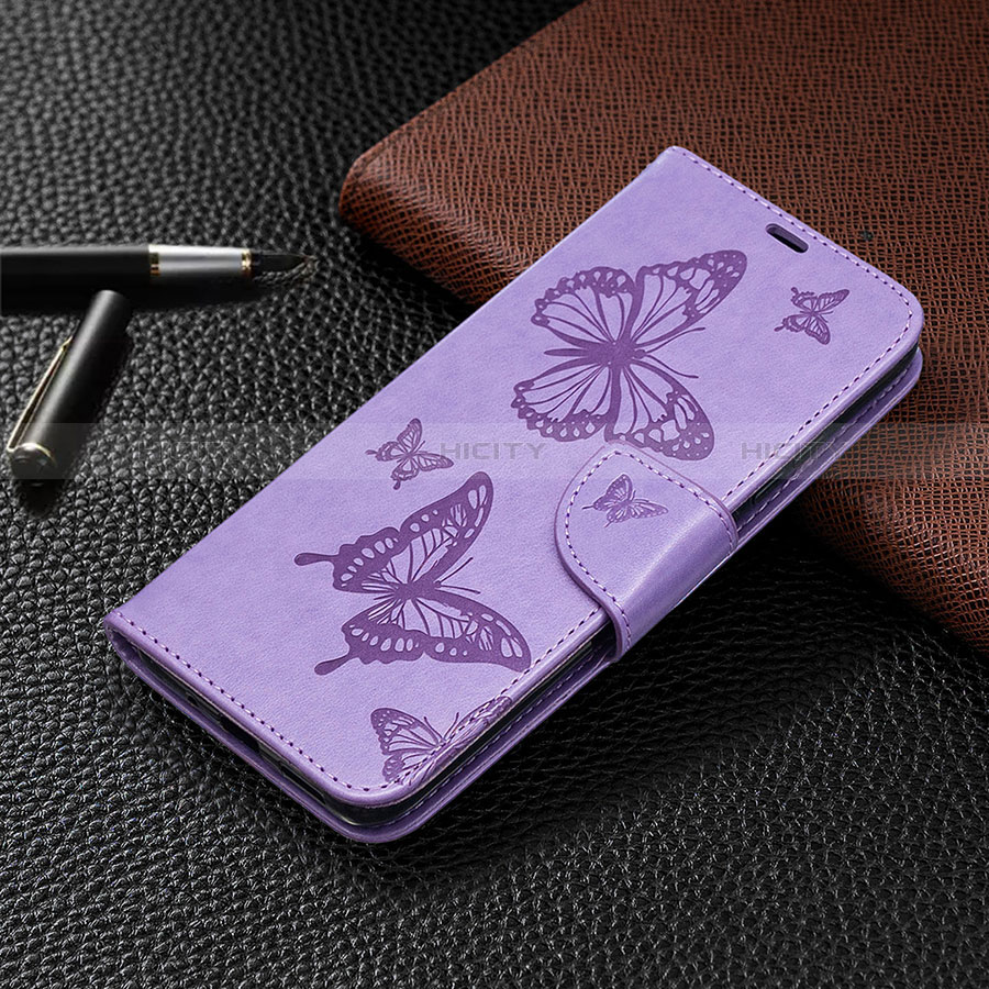 Funda de Cuero Cartera con Soporte Carcasa L04 para Xiaomi Redmi 9 India Morado