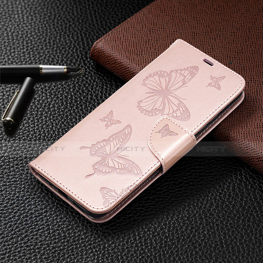 Funda de Cuero Cartera con Soporte Carcasa L04 para Xiaomi Redmi 9C NFC Oro Rosa