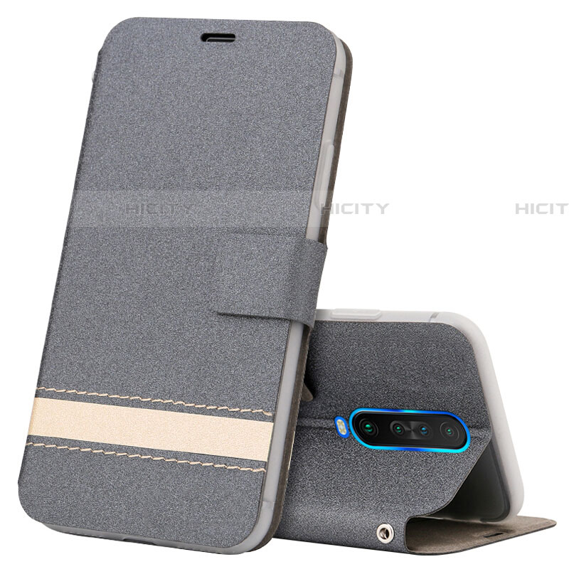 Funda de Cuero Cartera con Soporte Carcasa L04 para Xiaomi Redmi K30 4G Gris