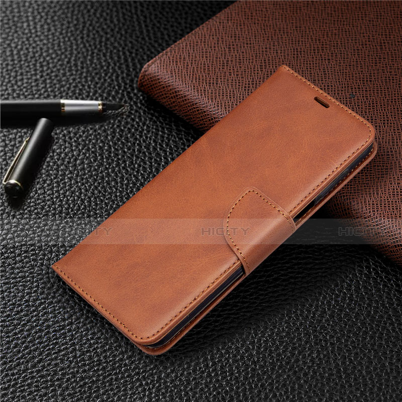 Funda de Cuero Cartera con Soporte Carcasa L04 para Xiaomi Redmi Note 9 Pro Max Marron