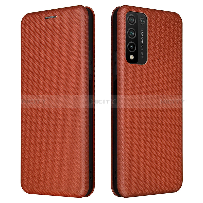 Funda de Cuero Cartera con Soporte Carcasa L04Z para Huawei Honor 10X Lite Marron