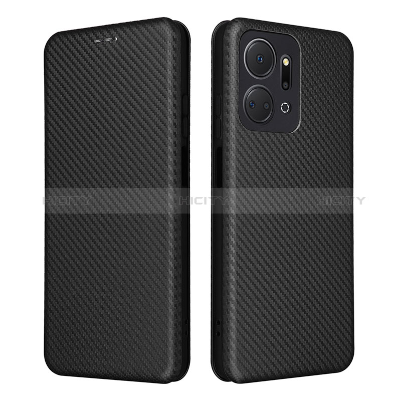 Funda de Cuero Cartera con Soporte Carcasa L04Z para Huawei Honor X7a Negro