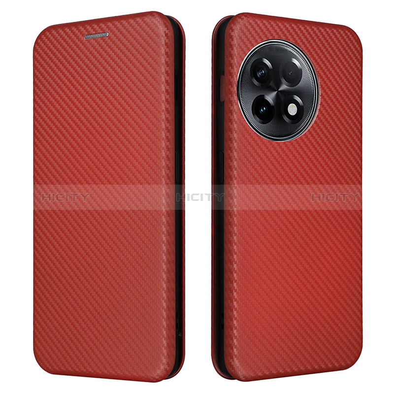 Funda de Cuero Cartera con Soporte Carcasa L04Z para OnePlus Ace 2 Pro 5G Marron