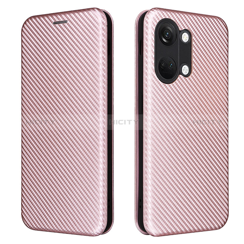 Funda de Cuero Cartera con Soporte Carcasa L04Z para OnePlus Ace 2V 5G Oro Rosa