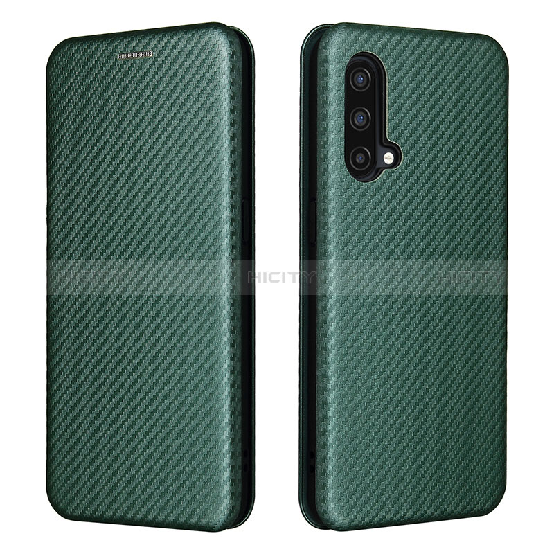 Funda de Cuero Cartera con Soporte Carcasa L04Z para OnePlus Nord CE 5G Verde