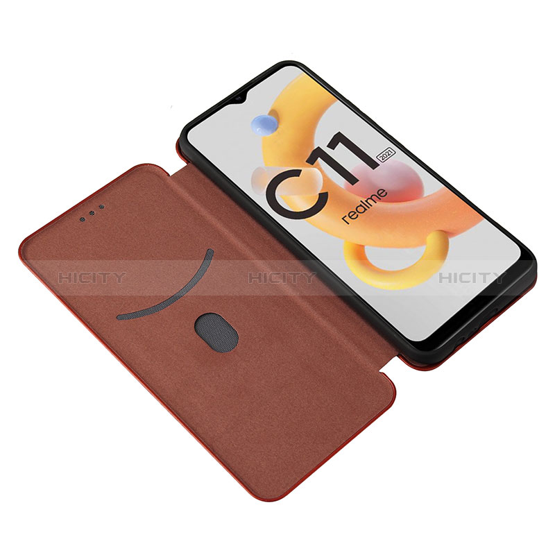 Funda de Cuero Cartera con Soporte Carcasa L04Z para Realme C11 (2021)