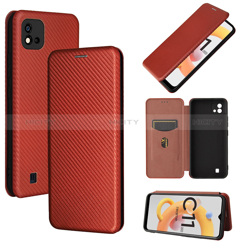 Funda de Cuero Cartera con Soporte Carcasa L04Z para Realme C20