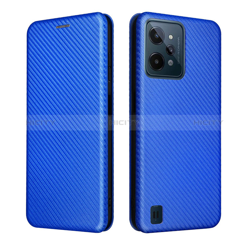 Funda de Cuero Cartera con Soporte Carcasa L04Z para Realme C31 Azul