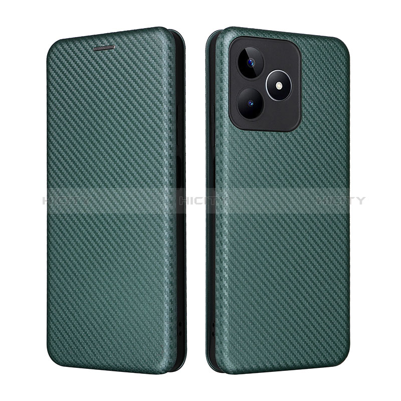 Funda de Cuero Cartera con Soporte Carcasa L04Z para Realme C51 Verde