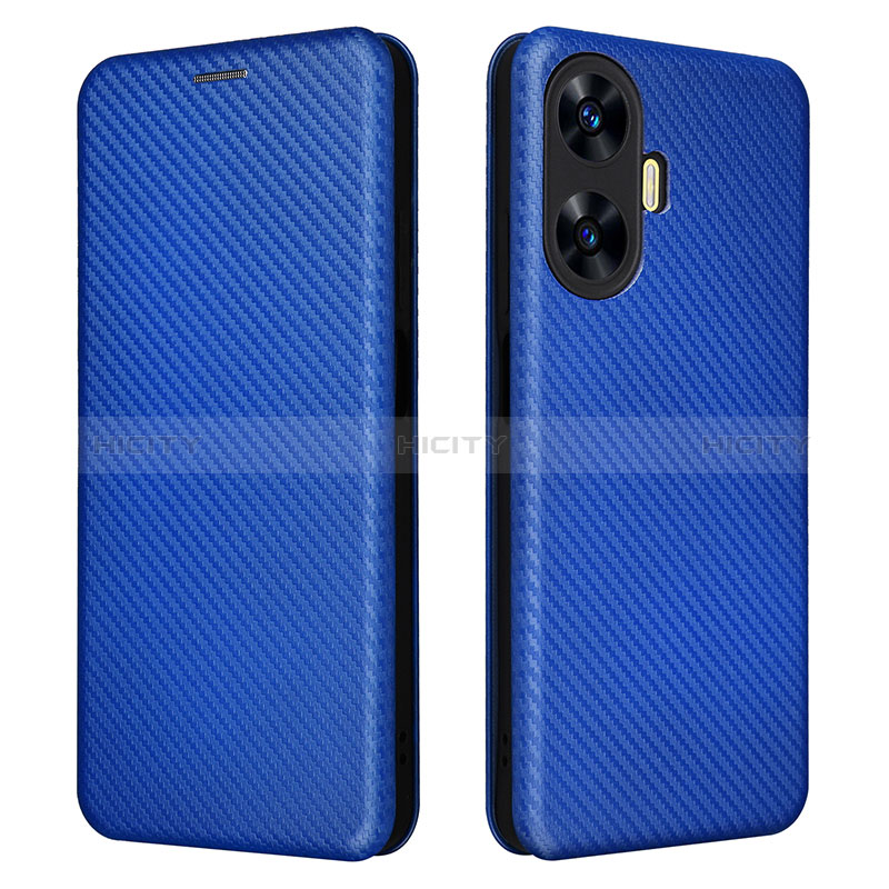 Funda de Cuero Cartera con Soporte Carcasa L04Z para Realme C55 Azul