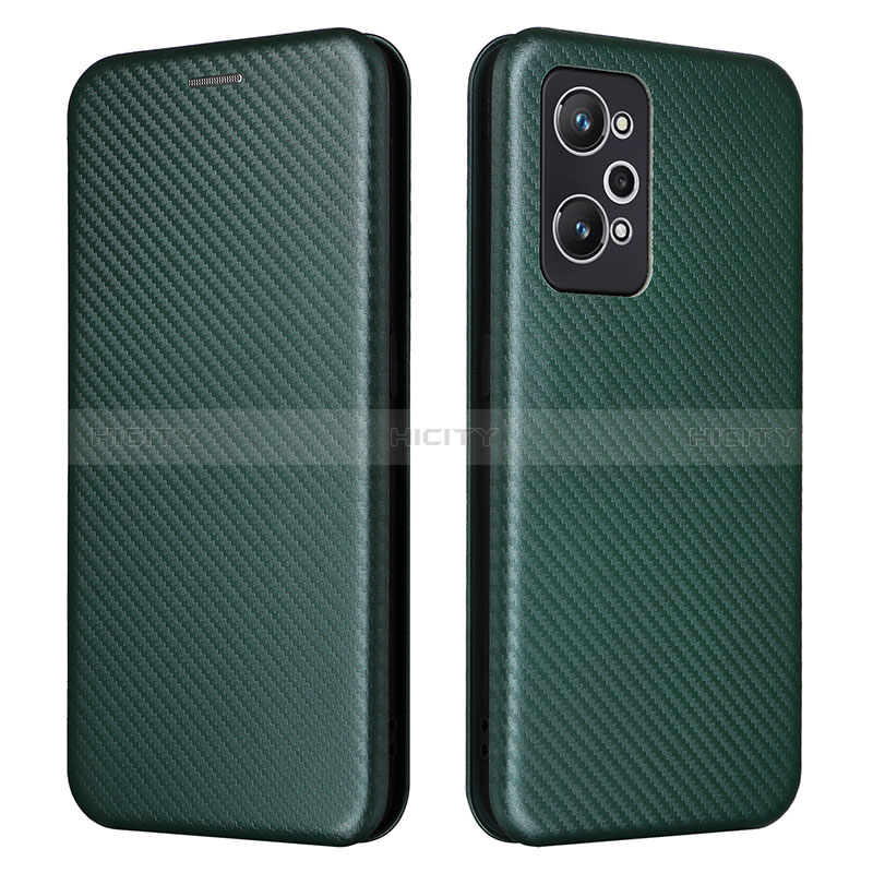 Funda de Cuero Cartera con Soporte Carcasa L04Z para Realme GT2 5G Verde