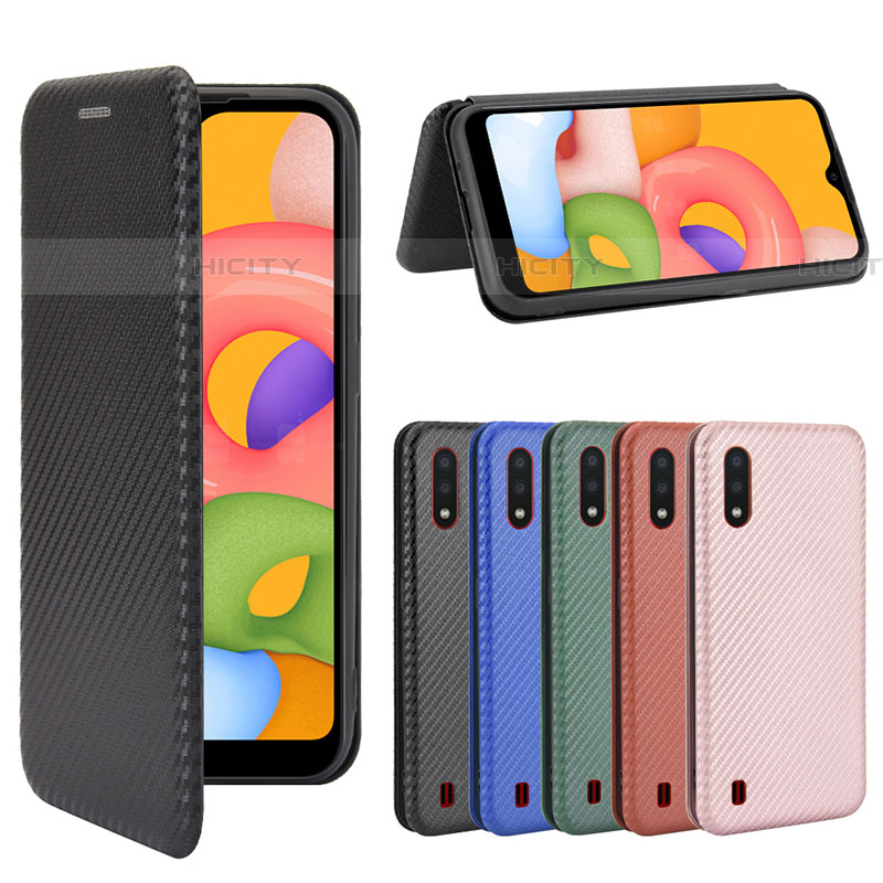 Funda de Cuero Cartera con Soporte Carcasa L04Z para Samsung Galaxy A01 SM-A015