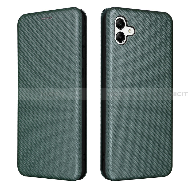 Funda de Cuero Cartera con Soporte Carcasa L04Z para Samsung Galaxy A04 4G Verde