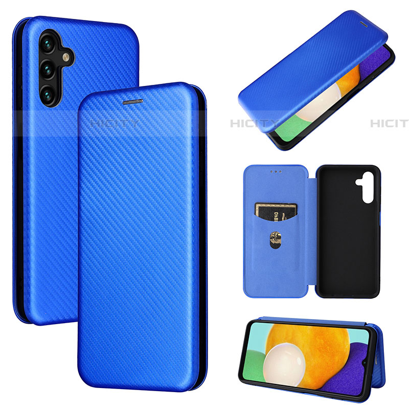 Funda de Cuero Cartera con Soporte Carcasa L04Z para Samsung Galaxy A04s Azul