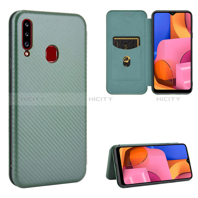 Funda de Cuero Cartera con Soporte Carcasa L04Z para Samsung Galaxy A20s