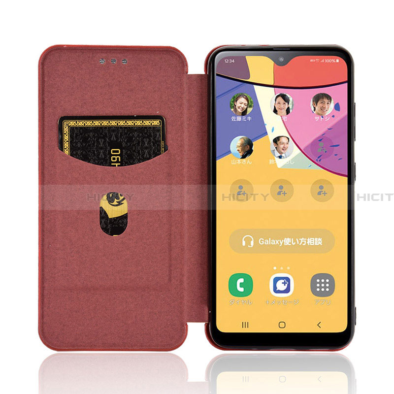 Funda de Cuero Cartera con Soporte Carcasa L04Z para Samsung Galaxy A21 SC-42A