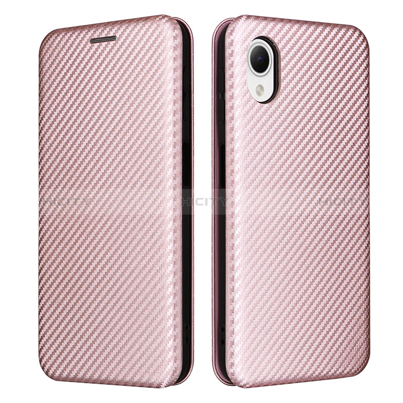 Funda de Cuero Cartera con Soporte Carcasa L04Z para Samsung Galaxy A23e 5G Oro Rosa