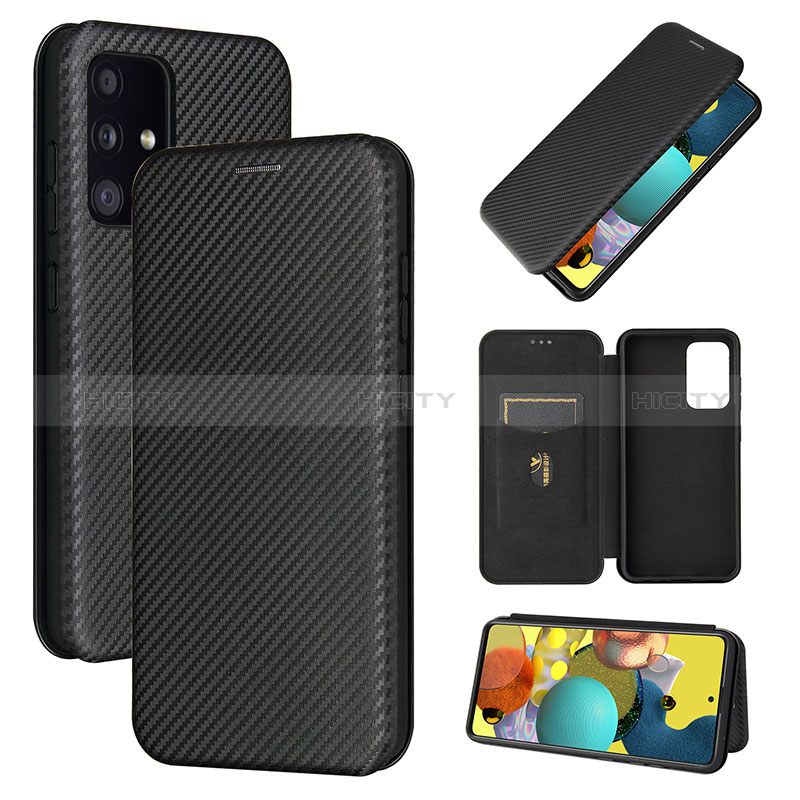 Funda de Cuero Cartera con Soporte Carcasa L04Z para Samsung Galaxy A52s 5G Negro