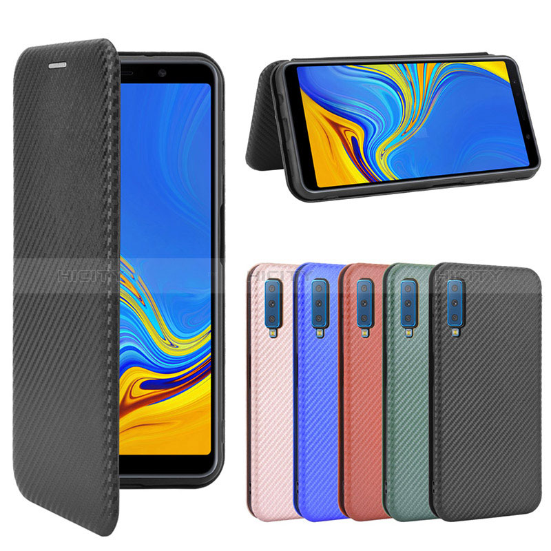 Funda de Cuero Cartera con Soporte Carcasa L04Z para Samsung Galaxy A7 (2018) A750