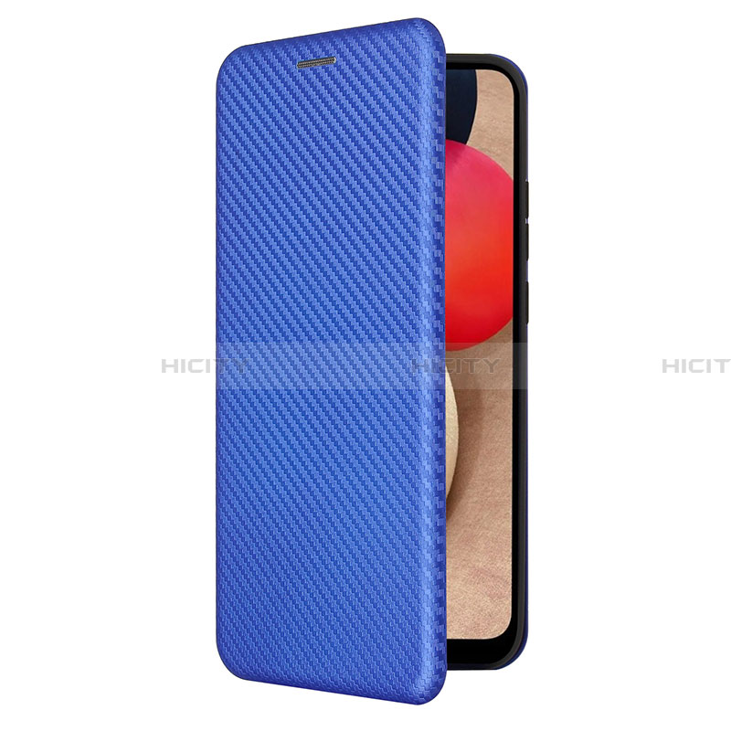 Funda de Cuero Cartera con Soporte Carcasa L04Z para Samsung Galaxy F02S SM-E025F Azul