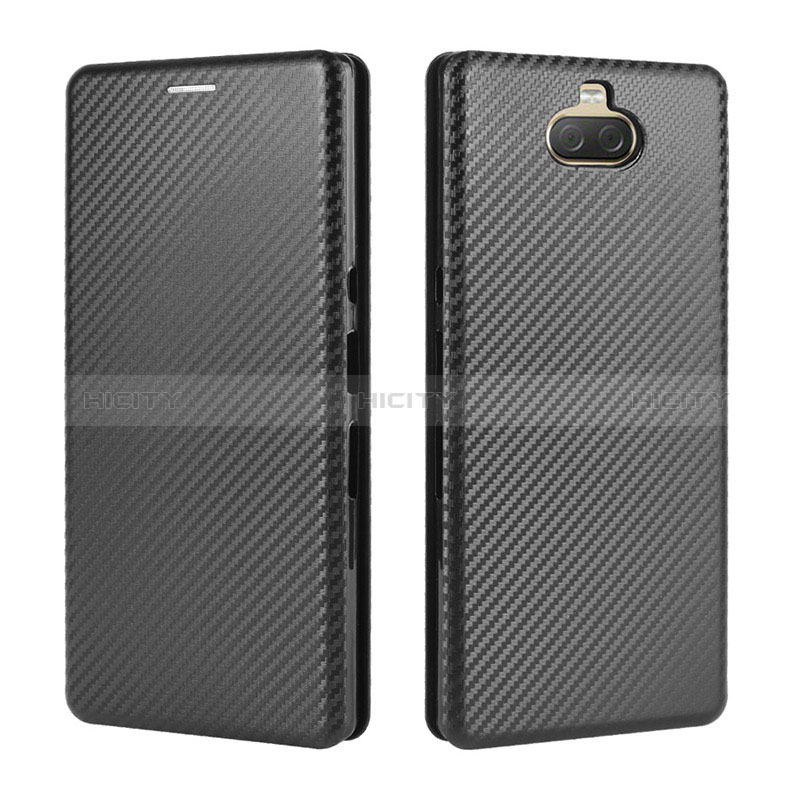 Funda de Cuero Cartera con Soporte Carcasa L04Z para Sony Xperia 10 Plus Negro