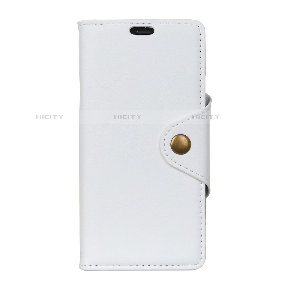 Funda de Cuero Cartera con Soporte Carcasa L05 para Alcatel 1X (2019) Blanco