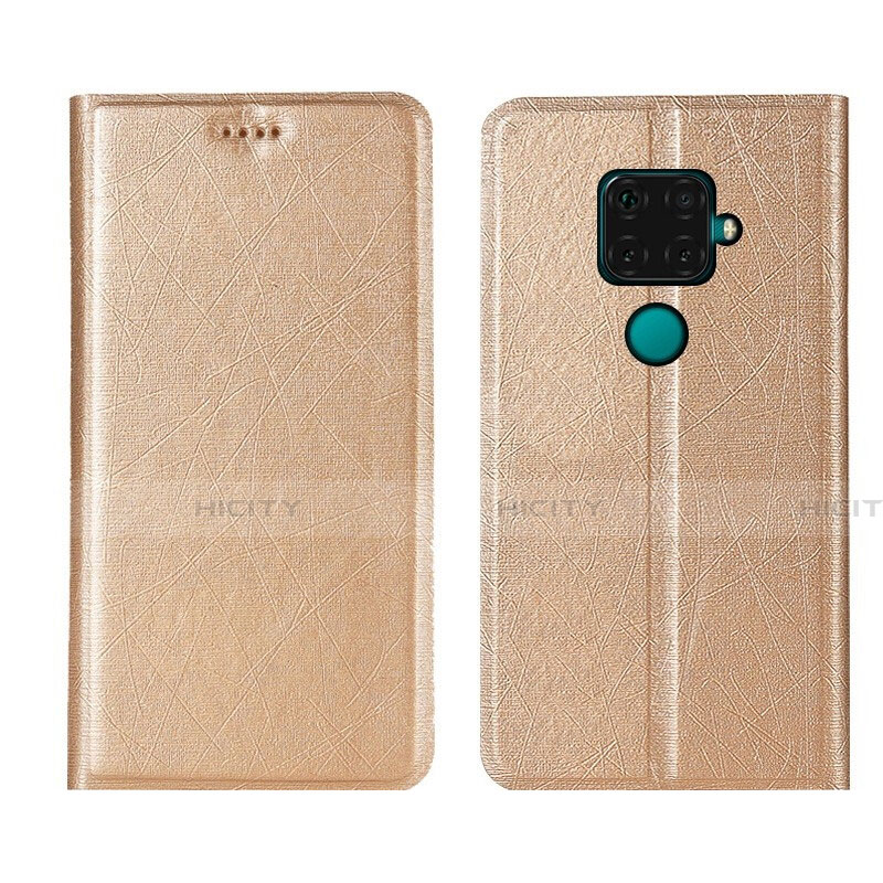 Funda de Cuero Cartera con Soporte Carcasa L05 para Huawei Mate 30 Lite Oro