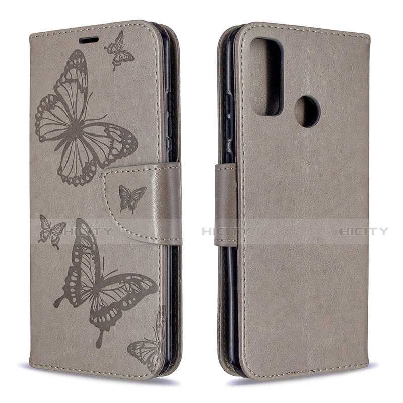 Funda de Cuero Cartera con Soporte Carcasa L05 para Huawei Nova Lite 3 Plus Gris