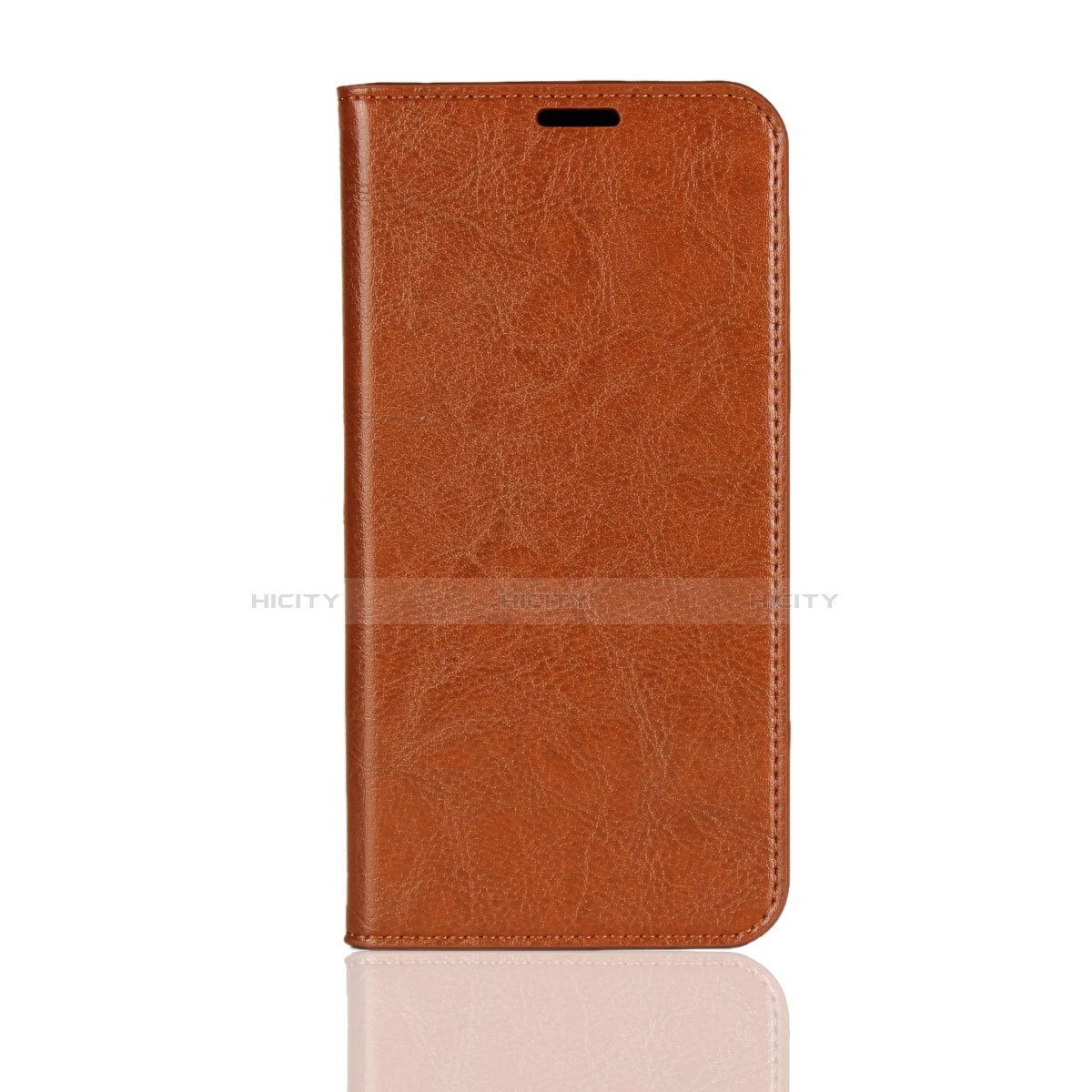 Funda de Cuero Cartera con Soporte Carcasa L05 para Huawei P Smart (2019) Naranja