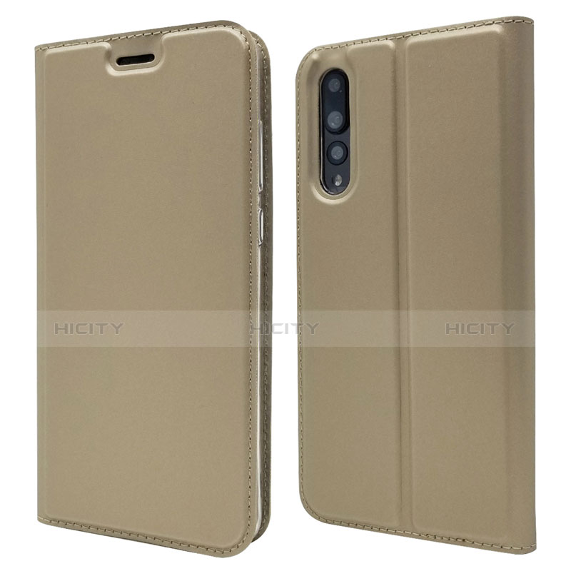 Funda de Cuero Cartera con Soporte Carcasa L05 para Huawei P20 Pro Oro