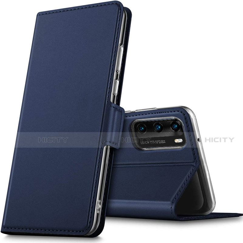 Funda de Cuero Cartera con Soporte Carcasa L05 para Huawei P40 Azul