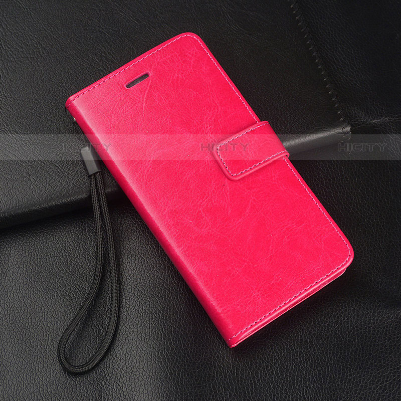 Funda de Cuero Cartera con Soporte Carcasa L05 para Huawei Y9s Rosa Roja