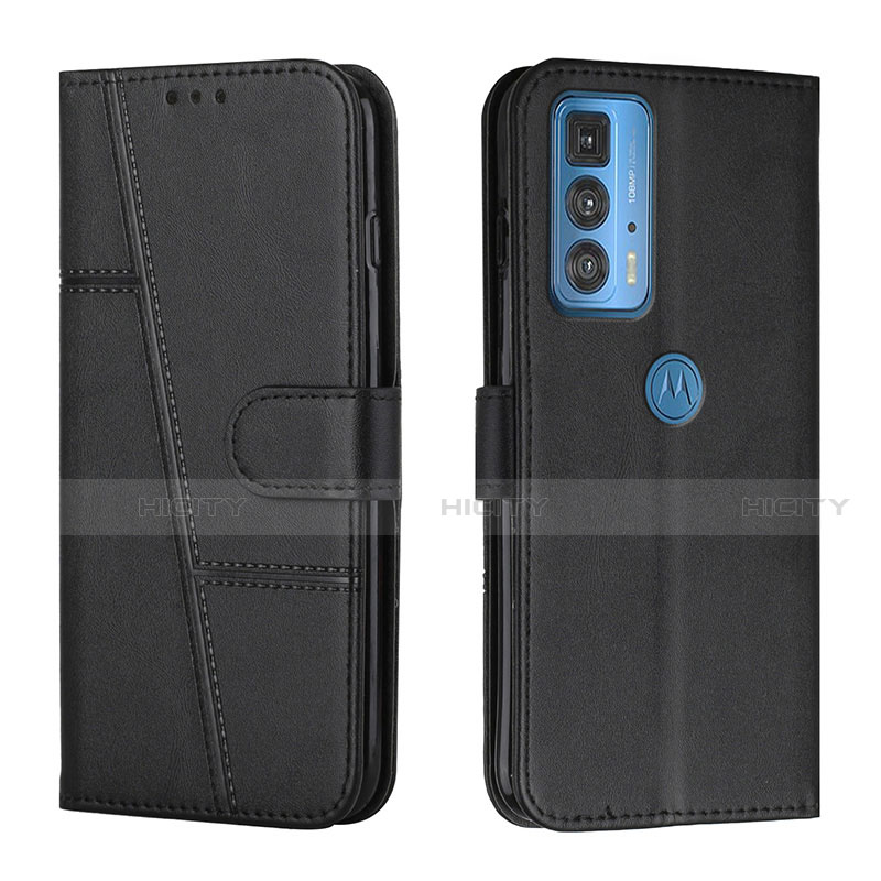 Funda de Cuero Cartera con Soporte Carcasa L05 para Motorola Moto Edge 20 Pro 5G Negro