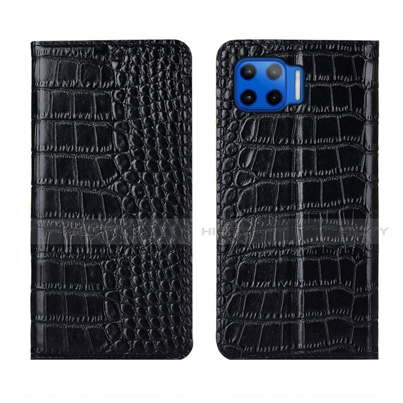 Funda de Cuero Cartera con Soporte Carcasa L05 para Motorola Moto One 5G