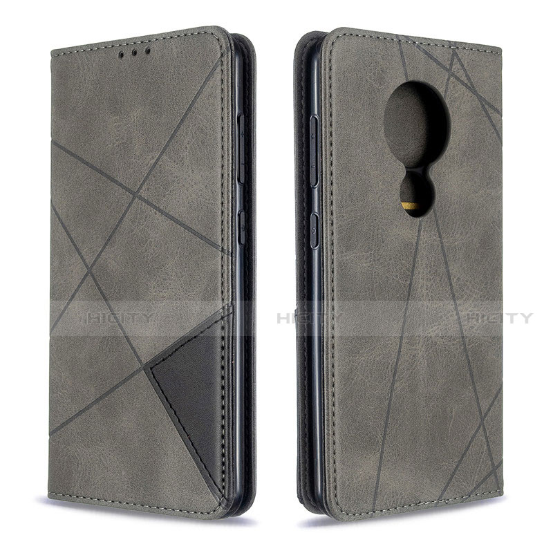 Funda de Cuero Cartera con Soporte Carcasa L05 para Nokia 7.2 Gris