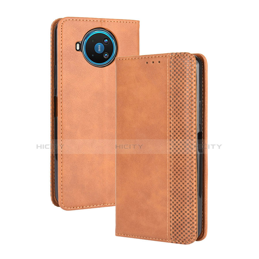 Funda de Cuero Cartera con Soporte Carcasa L05 para Nokia 8.3 5G Naranja