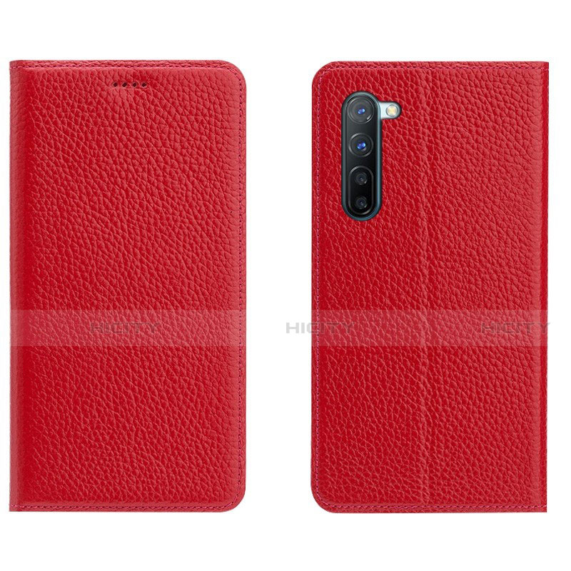 Funda de Cuero Cartera con Soporte Carcasa L05 para Oppo K7 5G Rojo